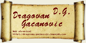 Dragovan Gačanović vizit kartica